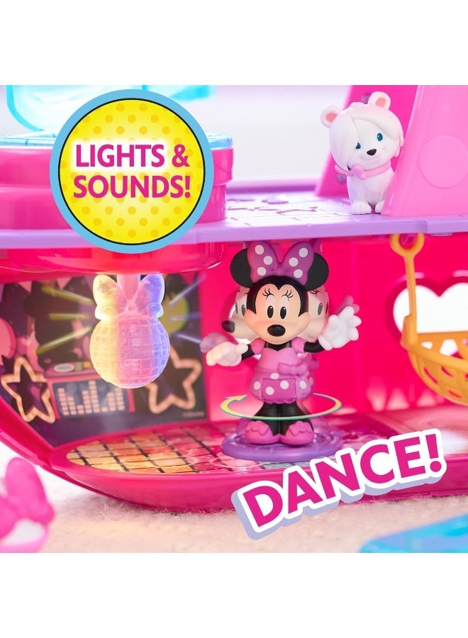 جست بلاس مجموعة ألعاب يخت "ميني ماوس" (Bowdazzling Yacht) من "جست بلاي" (Just Play) مع مؤثرات ضوئية وصوتية، مكونة من 14 قطعة، مناسبة للأطفال من عمر 3 سنوات فما فوق. - Image 3
