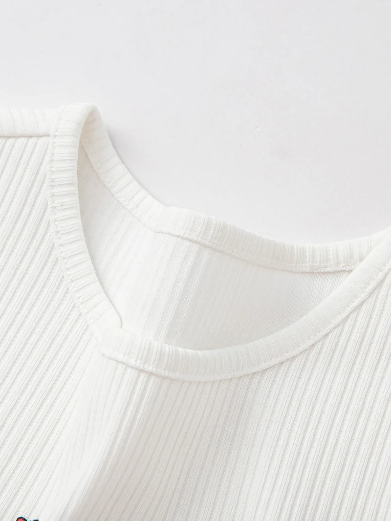 Balabala White Toddler Girls Round v-neck short-sleeved T-shirt for Women | Best Price UAE