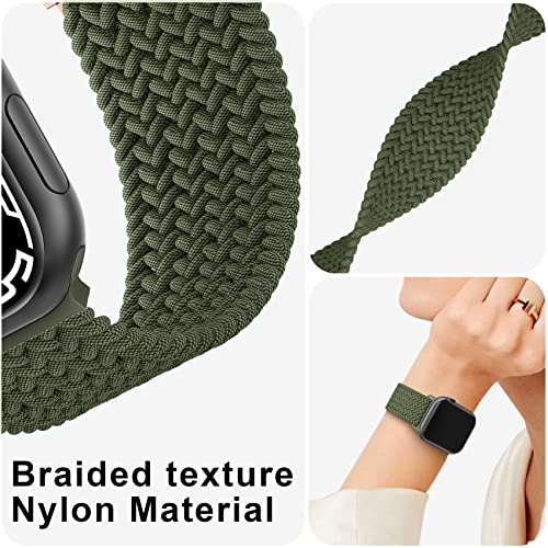 Meliya Braided Stretchy Band Compatible for Apple Watch Strap 38mm 40mm 41mm 42mm 44mm 45mm 46mm 49mm for Women Men, Nylon Elastic Wristbands for iWatch Series 10 9 8 7 6 SE 5 4 3 2 Ultra Ultra 2 - Image 3
