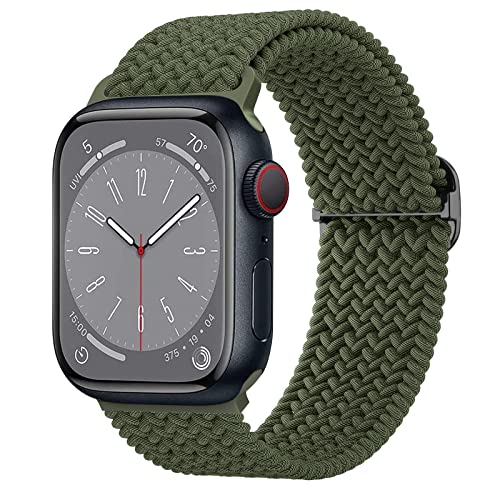 Meliya Braided Stretchy Band Compatible for Apple Watch Strap 38mm 40mm 41mm 42mm 44mm 45mm 46mm 49mm for Women Men, Nylon Elastic Wristbands for iWatch Series 10 9 8 7 6 SE 5 4 3 2 Ultra Ultra 2 - Image 1