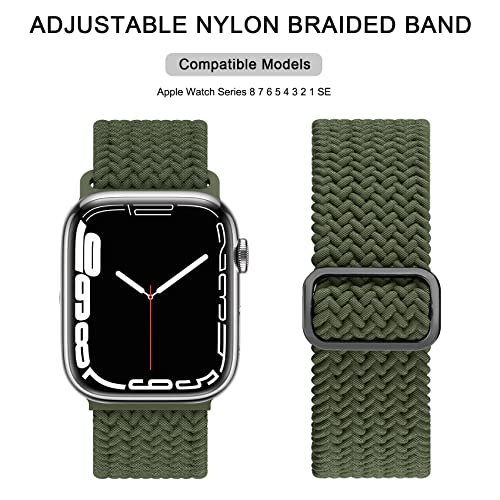 Meliya Braided Stretchy Band Compatible for Apple Watch Strap 38mm 40mm 41mm 42mm 44mm 45mm 46mm 49mm for Women Men, Nylon Elastic Wristbands for iWatch Series 10 9 8 7 6 SE 5 4 3 2 Ultra Ultra 2 - Image 4