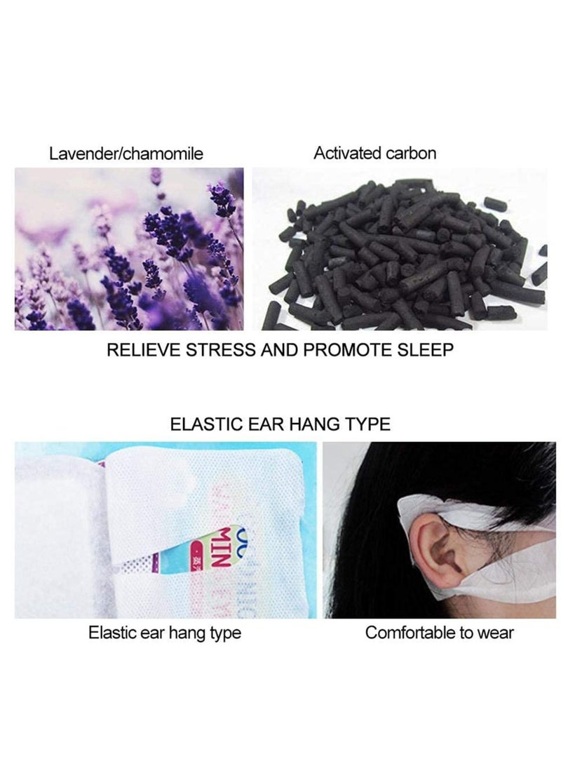 SYOSI قناع بخار العين الساخن، قناع عين دافئ للنوم، قناع بخار العين الساخن القابل للاستعمال مرة واحدة، يهدئ جفاف العين، يزيل الهالات السوداء، يخفف التعب، رقعة العين المريحة للنوم (7 قطع لافندر) - Image 4