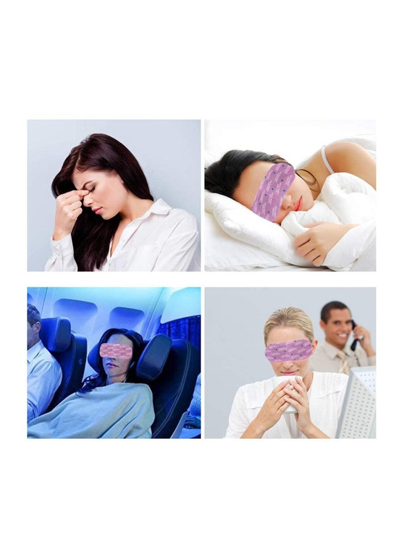 SYOSI قناع بخار العين الساخن، قناع عين دافئ للنوم، قناع بخار العين الساخن القابل للاستعمال مرة واحدة، يهدئ جفاف العين، يزيل الهالات السوداء، يخفف التعب، رقعة العين المريحة للنوم (7 قطع لافندر) - Image 5