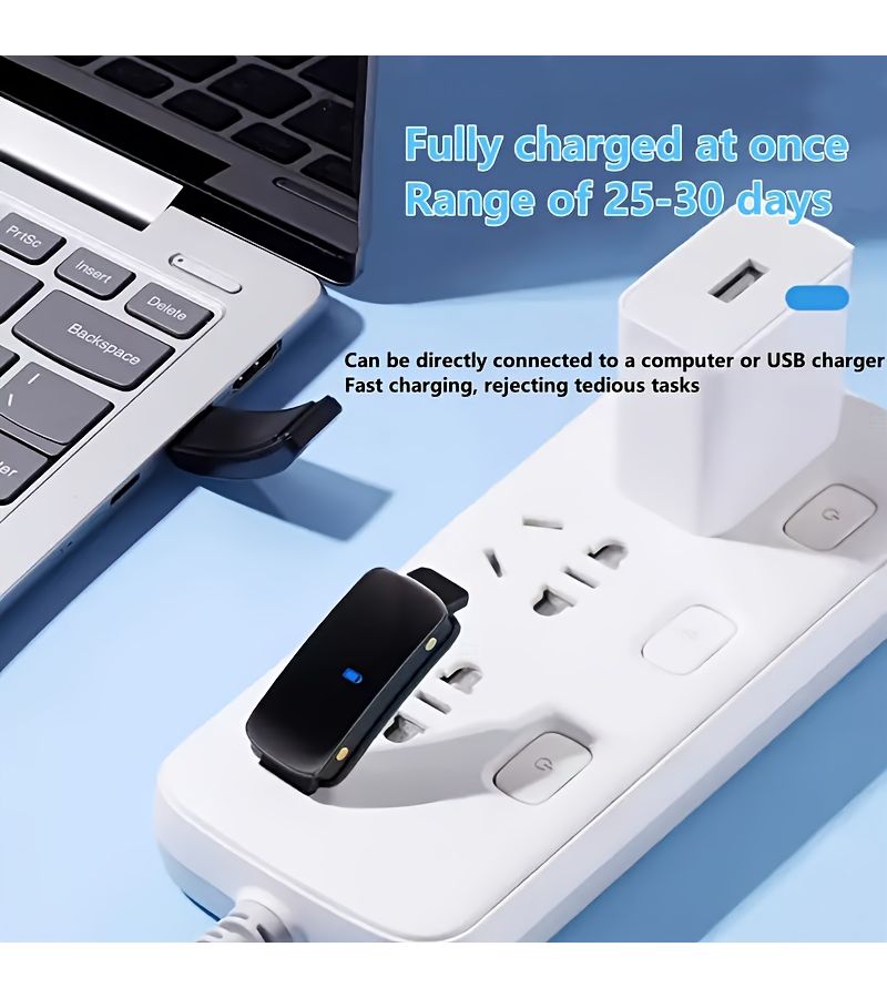 Multifunctional Fitness Tracker Watch Pedometer Step Counter Gray White for Men Women - Image 3
