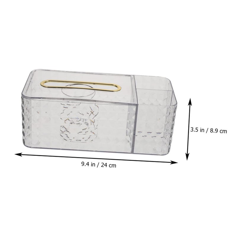 Multifunctional Desktop Tissue Box Holder for Living Room Bedroom Office Compact Storage - Image 4