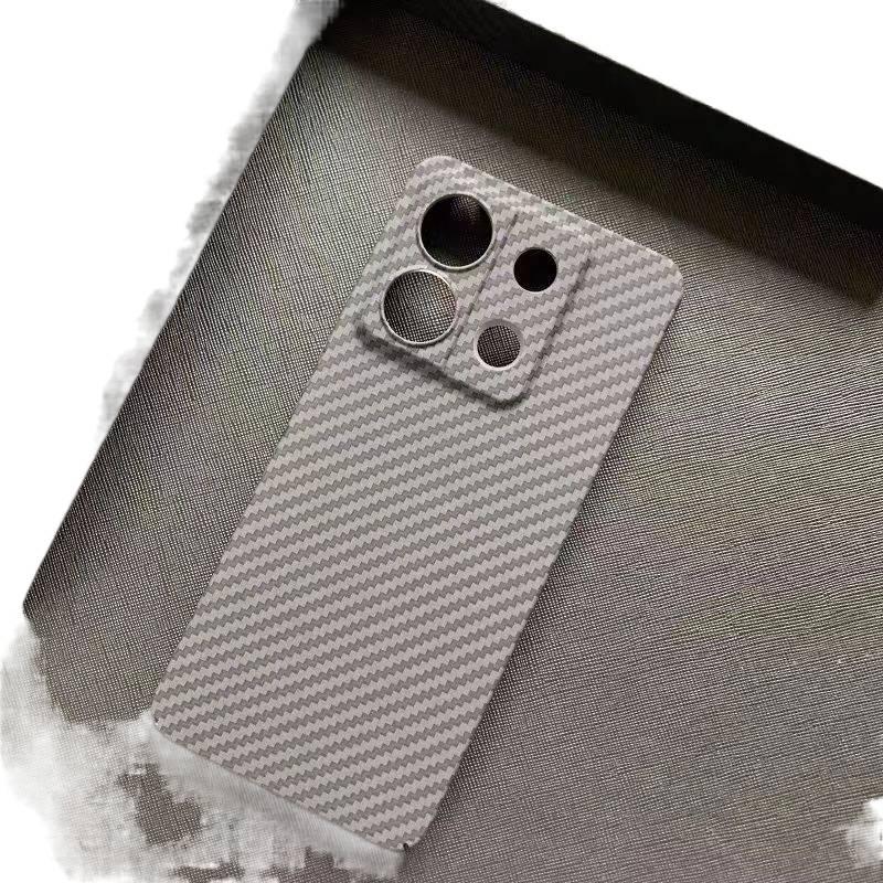 غطاء واقي بPVC لـ Redmi Note 15 باللون أسود مضاد للانزلاق مع نسيج ألياف الكربون وقبضة مضادة للانزلاق مع مقاوم للصدمات مع مقاوم للخدش مع حماية من السقوط للاستخدام العملي - Image 1