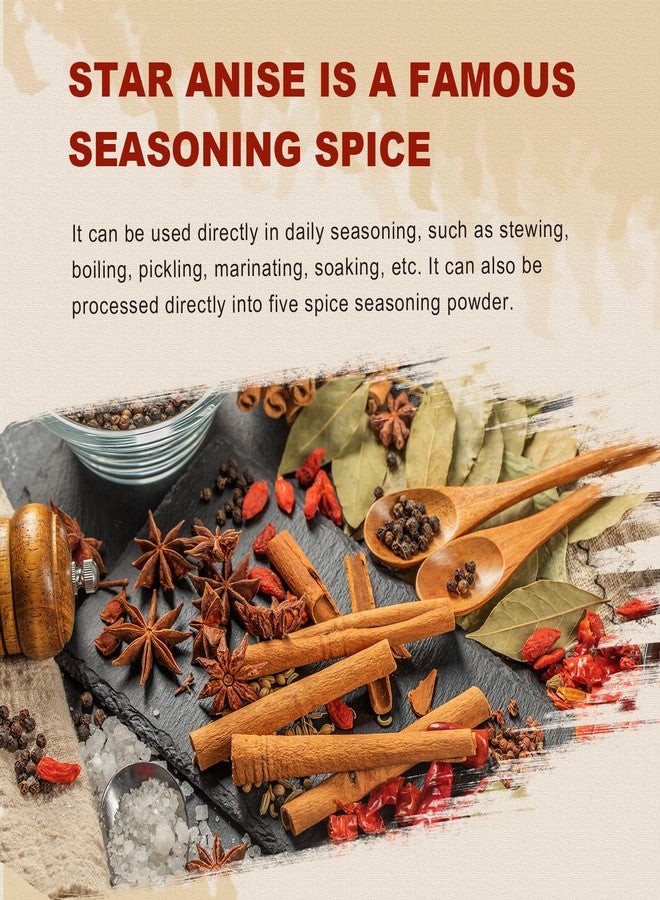 52USA Star Anise Whole, 4 Ounce (Pack of 1), NON-GMO Verified Chinese Star Anise Whole, Dried Star Anise Pods for Tea and baking - Image 3