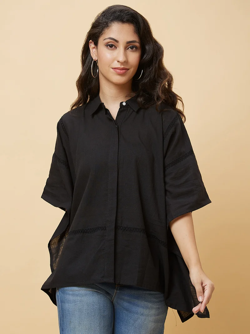 globus Women Lace Inserts Kaftan Tunic