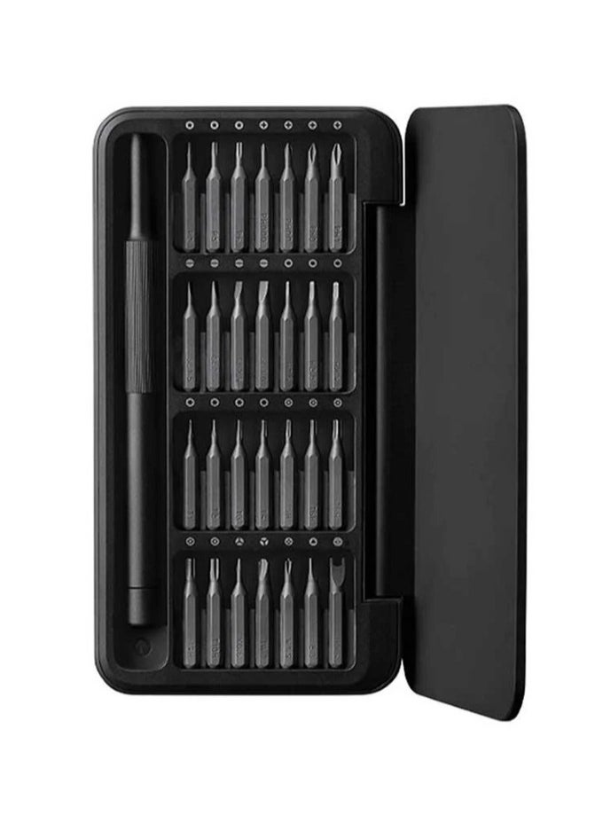 HOTO HOTO 28-in-1 Precision Screwdriver Set | 28 S2-Steel Precision Screwdriver Bits | 360° Free-Rotating Lid | Magnetic Screwdriver Chunk | Magnetic Storage | Semi-Auto Box Cover | Grey  - Image 1