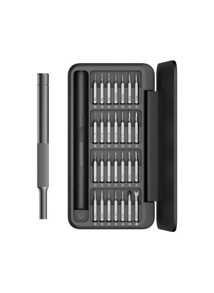 HOTO HOTO 28-in-1 Precision Screwdriver Set | 28 S2-Steel Precision Screwdriver Bits | 360° Free-Rotating Lid | Magnetic Screwdriver Chunk | Magnetic Storage | Semi-Auto Box Cover | Grey  - Image 2