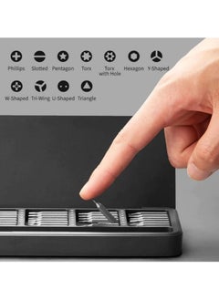 HOTO HOTO 28-in-1 Precision Screwdriver Set | 28 S2-Steel Precision Screwdriver Bits | 360° Free-Rotating Lid | Magnetic Screwdriver Chunk | Magnetic Storage | Semi-Auto Box Cover | Grey  - Image 5