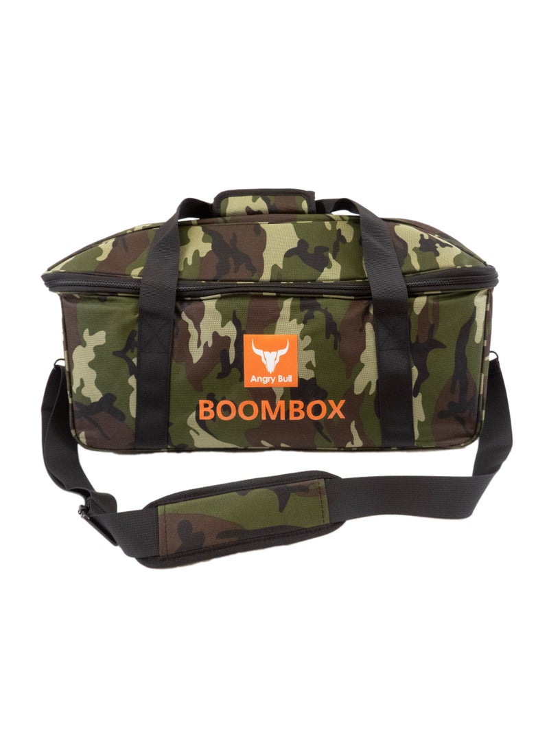 Speaker Bag Safety Carrying Case with Shoulder and Handy Strap Travel Bag for JBL Boombox 3 Portable Bluetooth Speaker Army - A