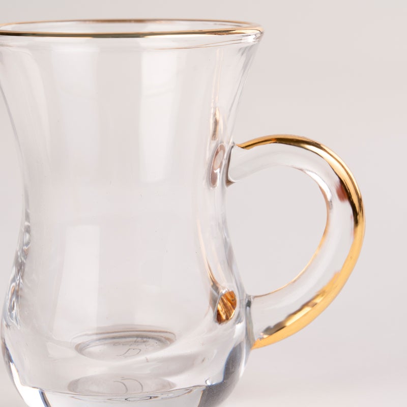 لا ميسا لاميسا طقم فناجين قهوة وأكواب شاي زجاج وبورسلان أبيض 21 قطعة - Image 5