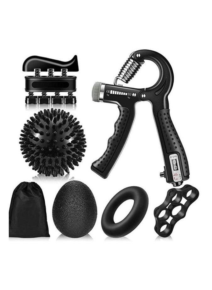 Joshberg Hand Grip Strengthener Trainer Kit with Counter Finger Strength Exerciser 6 Pieces  - Image 1