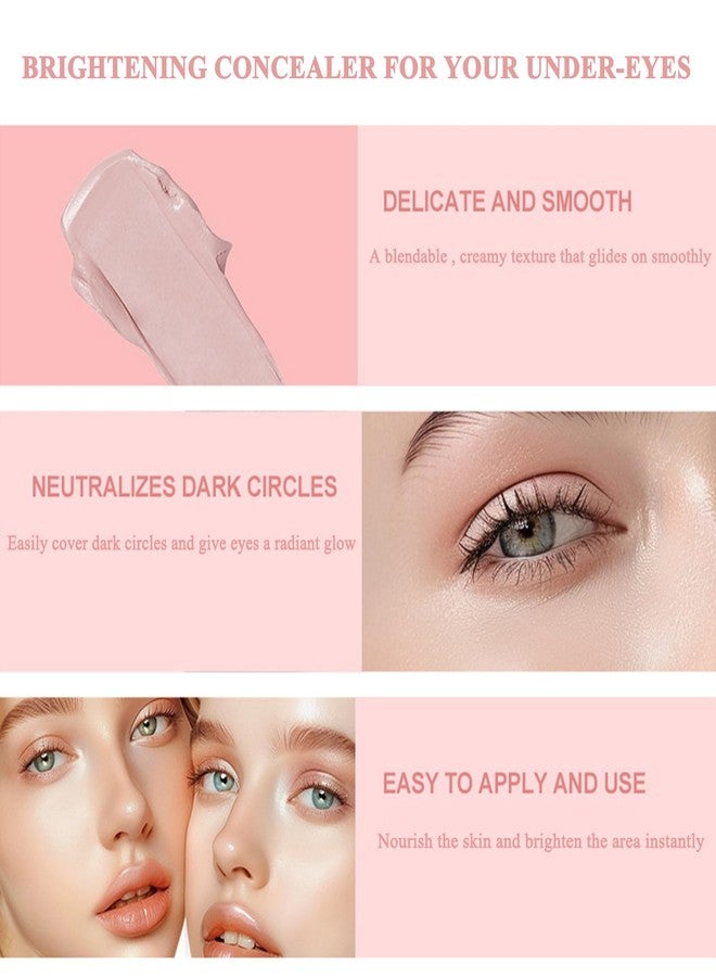 teerova Under Eye Brightener, Concealer Full Coverage for Dark circles, Lightweight Radiant Cream Under Eye Concealer (Soft Pink) - Image 3