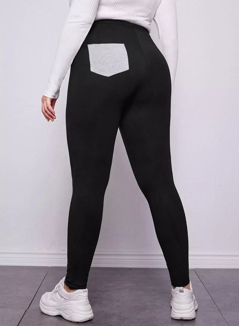 Plus Contrast Pocket Back Leggings  - Image 2