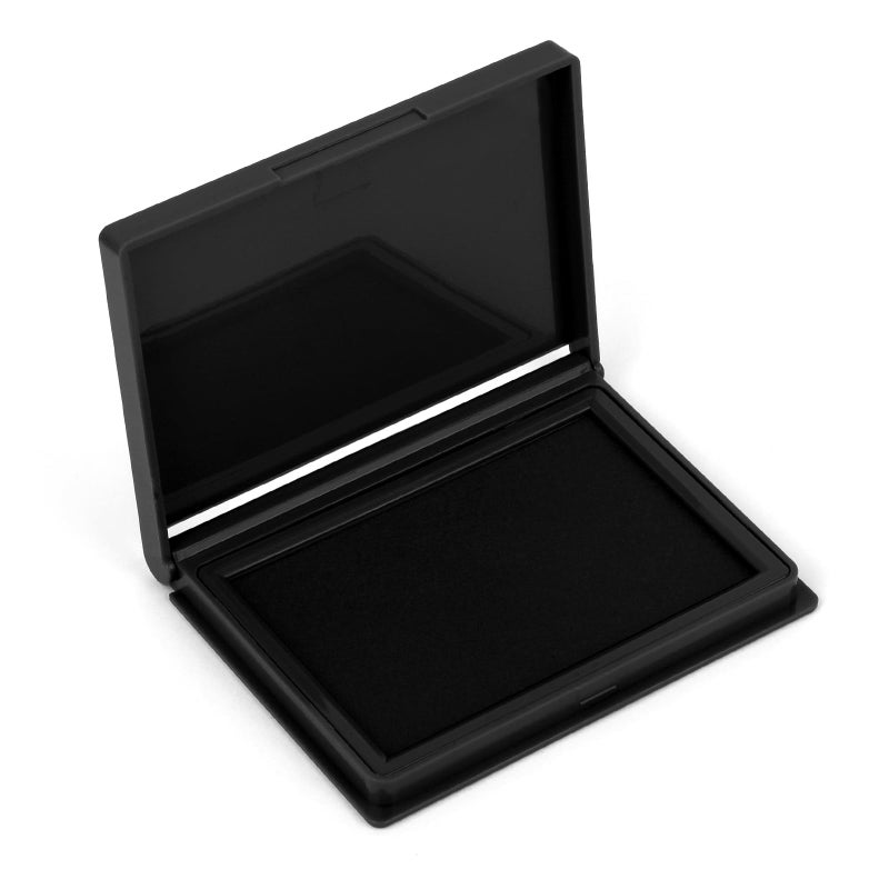 Hoiny Black Stamp Pad, 4 x 2.5 Inch Premium Quality Ink Pad for Stamps, All-Purpose Felt Pad for Office and Crafting, Works with Rubber and Clear Stamps - Image 1