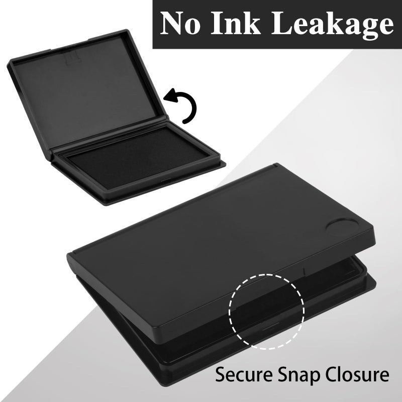 Hoiny Black Stamp Pad, 4 x 2.5 Inch Premium Quality Ink Pad for Stamps, All-Purpose Felt Pad for Office and Crafting, Works with Rubber and Clear Stamps - Image 5
