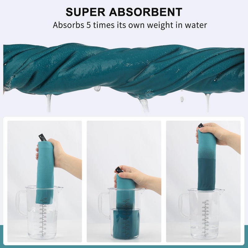 Rainleaf Microfiber Towel Perfect Travel & Gym & Camping Towel. Quick Dry - Super Absorbent - Ultra Compact - Lightweight. Suitable for Trip, Beach, Shower, Backpacking, Pool - Image 4