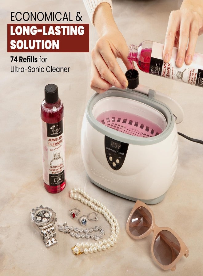 Caribbean Gem Ultrasonic Cleaner Solution Concentrate - Highly Concentrated All Purpose Cleaning Solution for All Ultrasonic Machines - USA Made Plant Based Eyeglass and Jewelry Cleaner, 8oz (2 Pack) - Image 3