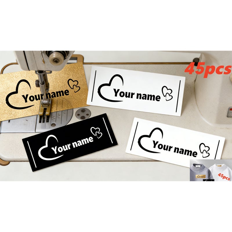 45 Personalized White Labels for Clothing Luggage Gift Craft - Image 1