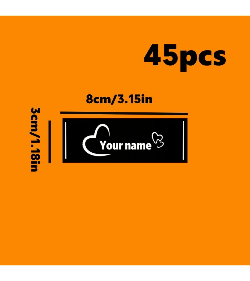 45 Personalized White Labels for Clothing Luggage Gift Craft - Image 3