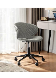 LINSY LINSY - Elegant Leather Home Office Chair, For Home, Office And Hotel, Grey Color  - Image 2