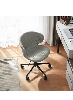 LINSY LINSY - Elegant Leather Home Office Chair, For Home, Office And Hotel, Grey Color  - Image 3