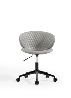 LINSY LINSY - Elegant Leather Home Office Chair, For Home, Office And Hotel, Grey Color  - Image 5
