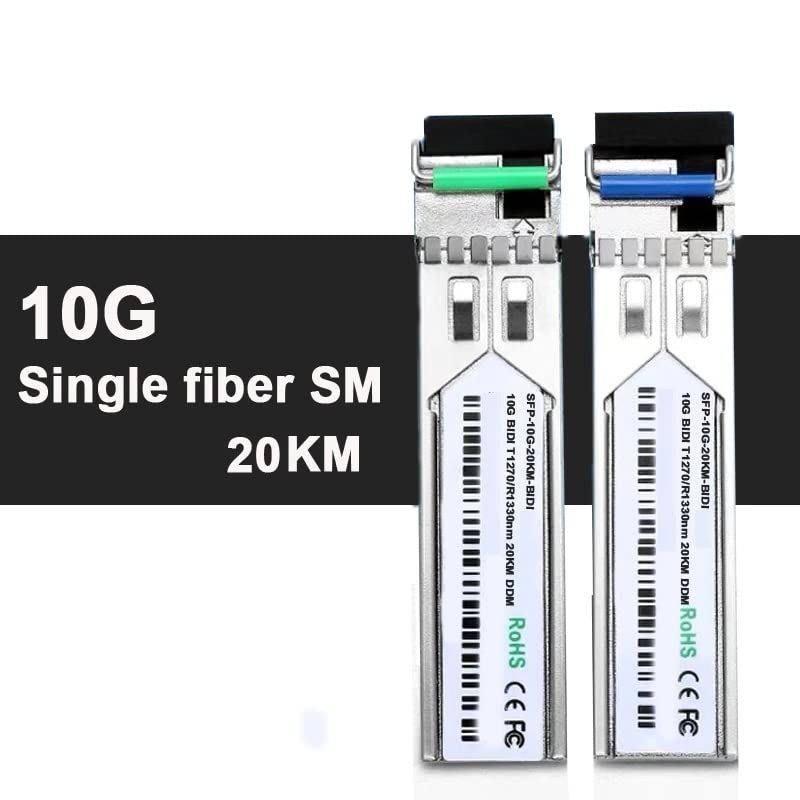 Hanutech 10G DDM Singlemode SFP+ 10G Base-LR LC Transceiver Module 1270/1330nm SMSF 20KM - Image 1