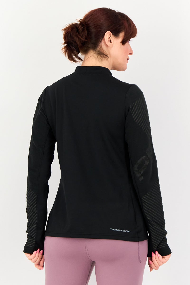 Nike Women Therma Fit Long Sleeve Athletic Top, Black - Image 3