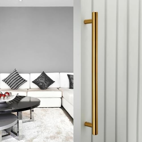 LAPO Luxury 12-Inch Door Handle for Main Door PVD Matt Gold Stainless Steel Door Pull Handle for Home, Office, Hotel - Suitable for Wooden and Glass Doors-Pack of 1 | Gold Finish | 3 Years Warranty - Image 1