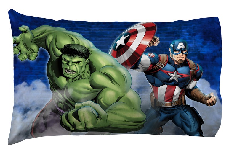 Jay Franco Marvel Avengers Blue Circle 5 Piece Full Bed Set - Includes Reversible Comforter & Sheet Set - Bedding Features Captain America & Iron Man - Fade Resistant Microfiber (Official Marvel Product) - Image 5