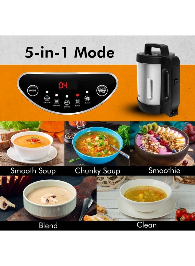 WIPRO صانعة الحساء Wipro Elato FSM201، 1.2 لتر، خلط وتسخين تلقائي، 7 وظائف طهي مسبقة بما في ذلك وظيفة القلي، محرك نحاسي نقي 100%، ضمان لمدة 2 سنوات - Image 3