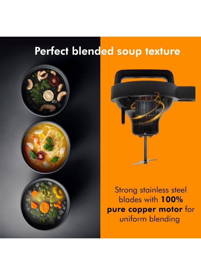 WIPRO صانعة الحساء Wipro Elato FSM201، 1.2 لتر، خلط وتسخين تلقائي، 7 وظائف طهي مسبقة بما في ذلك وظيفة القلي، محرك نحاسي نقي 100%، ضمان لمدة 2 سنوات - Image 4