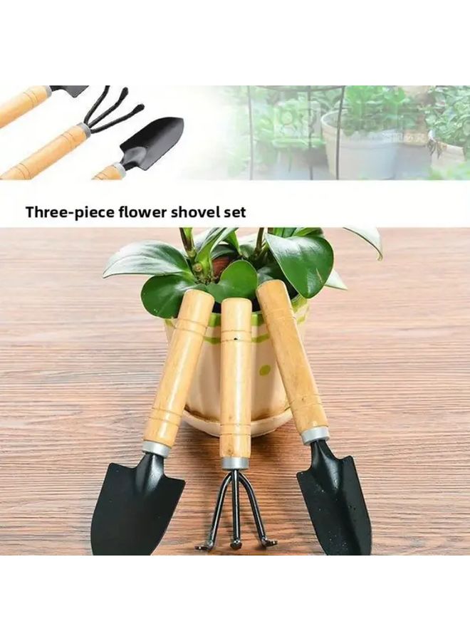 Black Gardening Hand Shovel Trowel Tool Set For Plants Succulents And Potted Flowers - Image 3