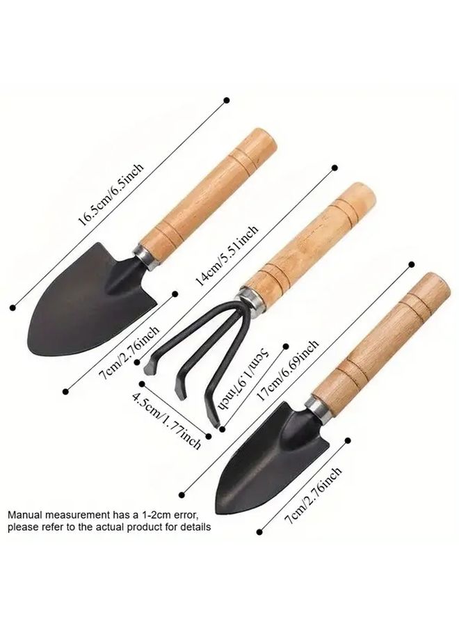 Black Gardening Hand Shovel Trowel Tool Set For Plants Succulents And Potted Flowers - Image 2