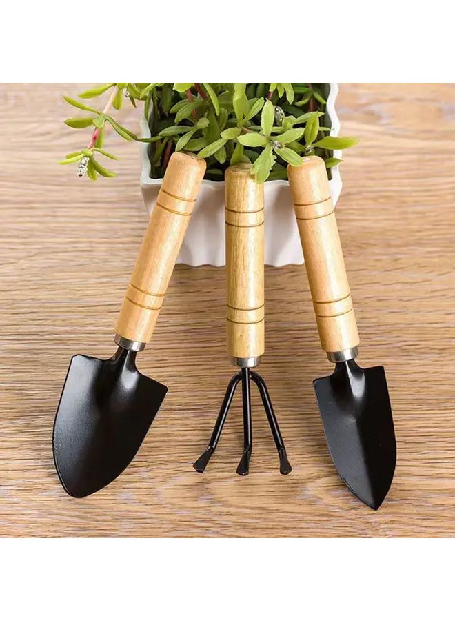 Black Gardening Hand Shovel Trowel Tool Set For Plants Succulents And Potted Flowers - Image 1