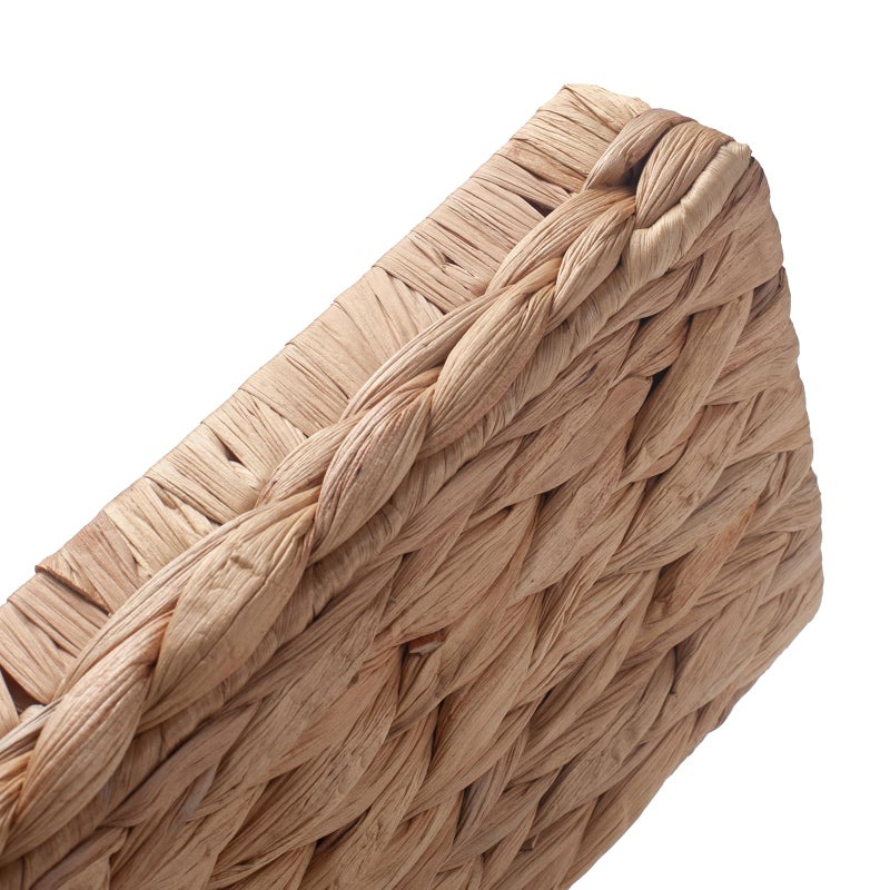IVAILEX Woven Bathroom Vanity Tray for Storage Water Hyacinth Back of Toilet Basket Long Narrow Guest Towel Holder (Natural 10.2 x 4.9 x 1.8 inch) - Image 5