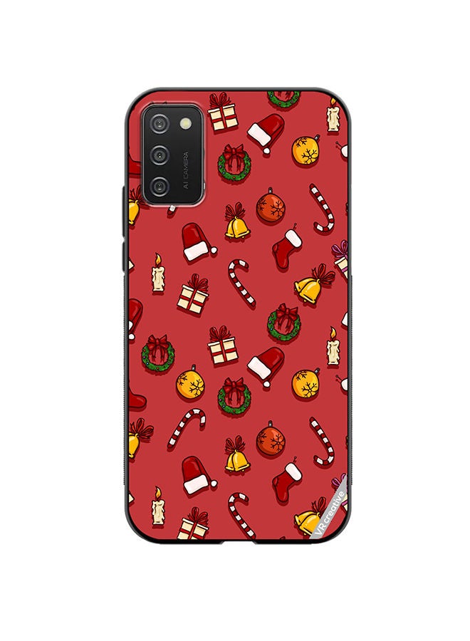 VR CREATIVE Protective Case Cover For Samsung Galaxy A02s Christmas Symbols Design Multicolour - Image 1