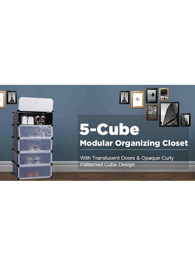 Oumffy Plastic Shoe Rack Portable Shoe Rack Organizer 30 Pair Tower Shelf Storage Cabinet Stand Expandable, Boots, Slippers, 5 Tier Black - Image 2