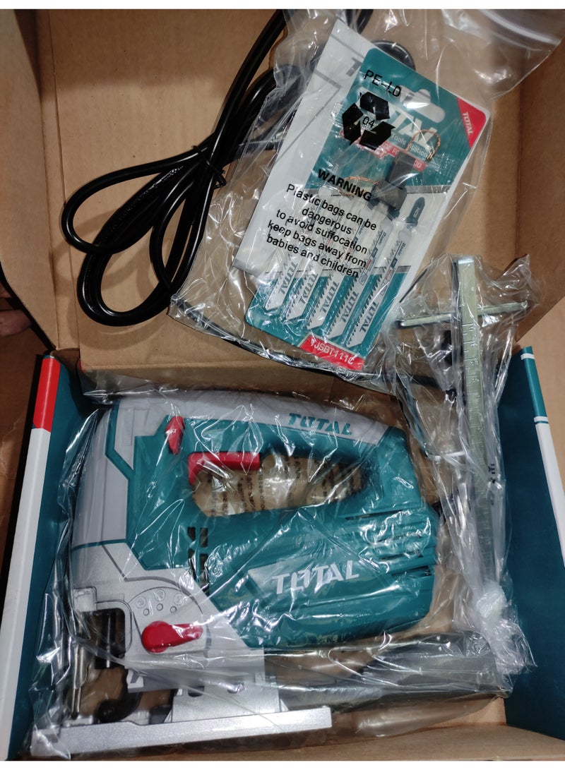 TOTAL 800W Jigsaw, 100mm Speed ​​Range, with Blade Kit - Image 2