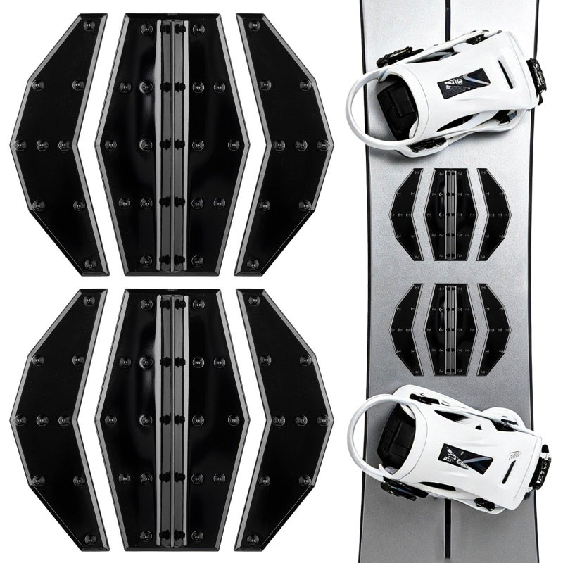 Mellbree Snowboard Stomp Pad, Pro-Grade TPU 3D Anti-Slip Grip for Ultimate Control Cold-Resistant Adhesive Clear Design Keeps Board Graphics Visible Enhanced Traction for Confident Snowboarding, Black - Image 1