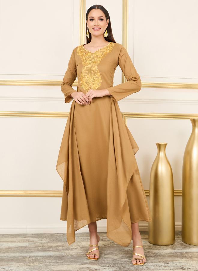 Styli Embroidered A-Line Dress  - Image 5