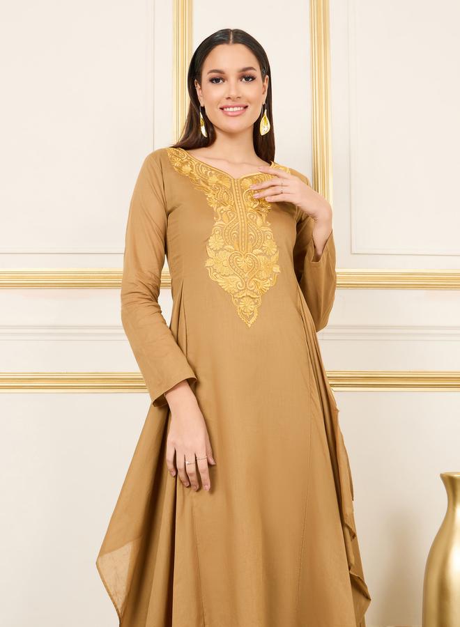 Styli Embroidered A-Line Dress  - Image 2