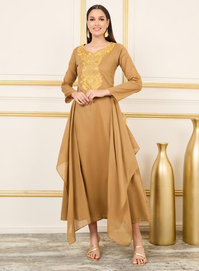 Styli Embroidered A-Line Dress  - Image 1