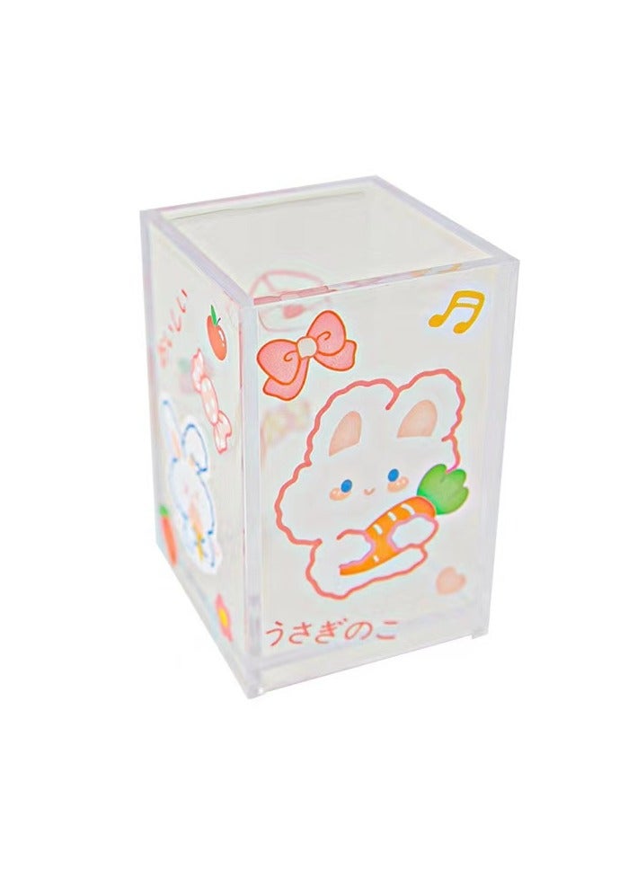 ORiTi Makeup Brush Holder Organizer Square Clear Cosmetic Container Storage Holder - Image 2