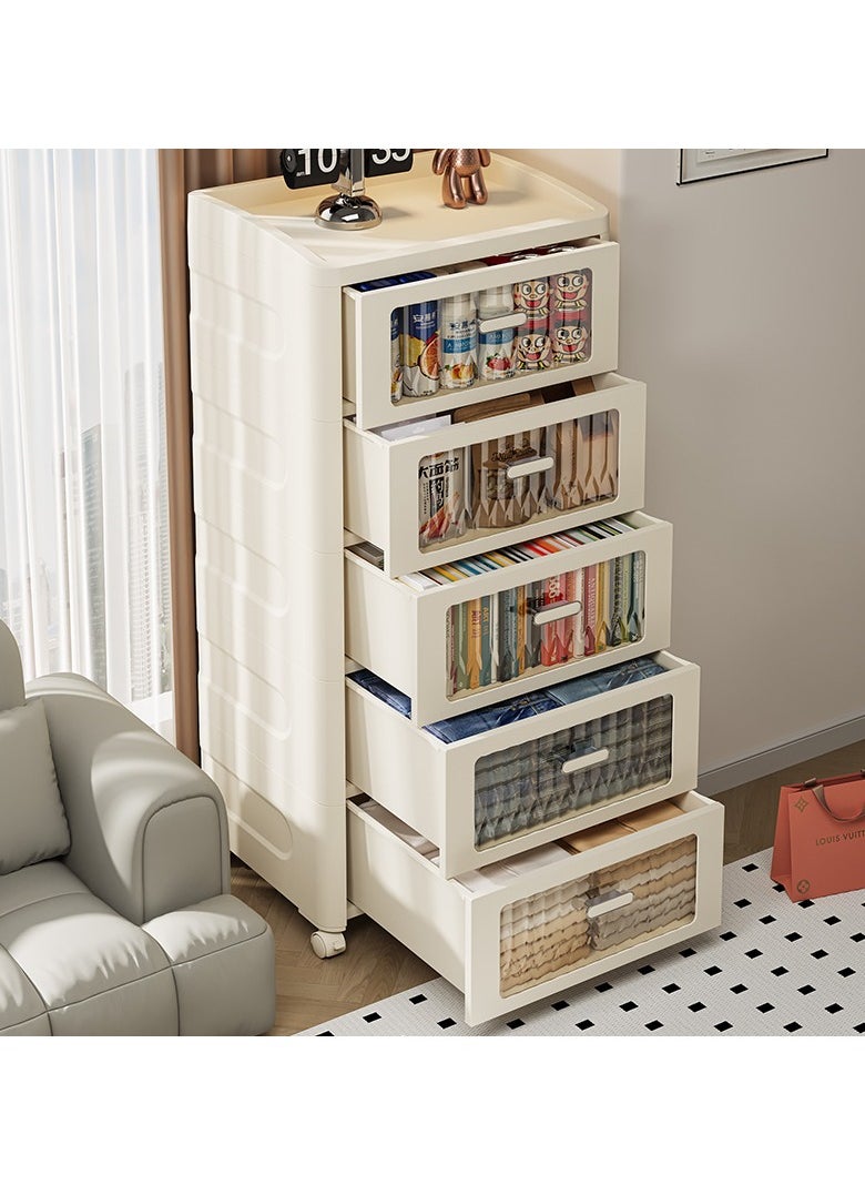Movable Plastic Storage Drawer Storage Containers for Organizers and Storage Durable Storage Container 4 Tier
