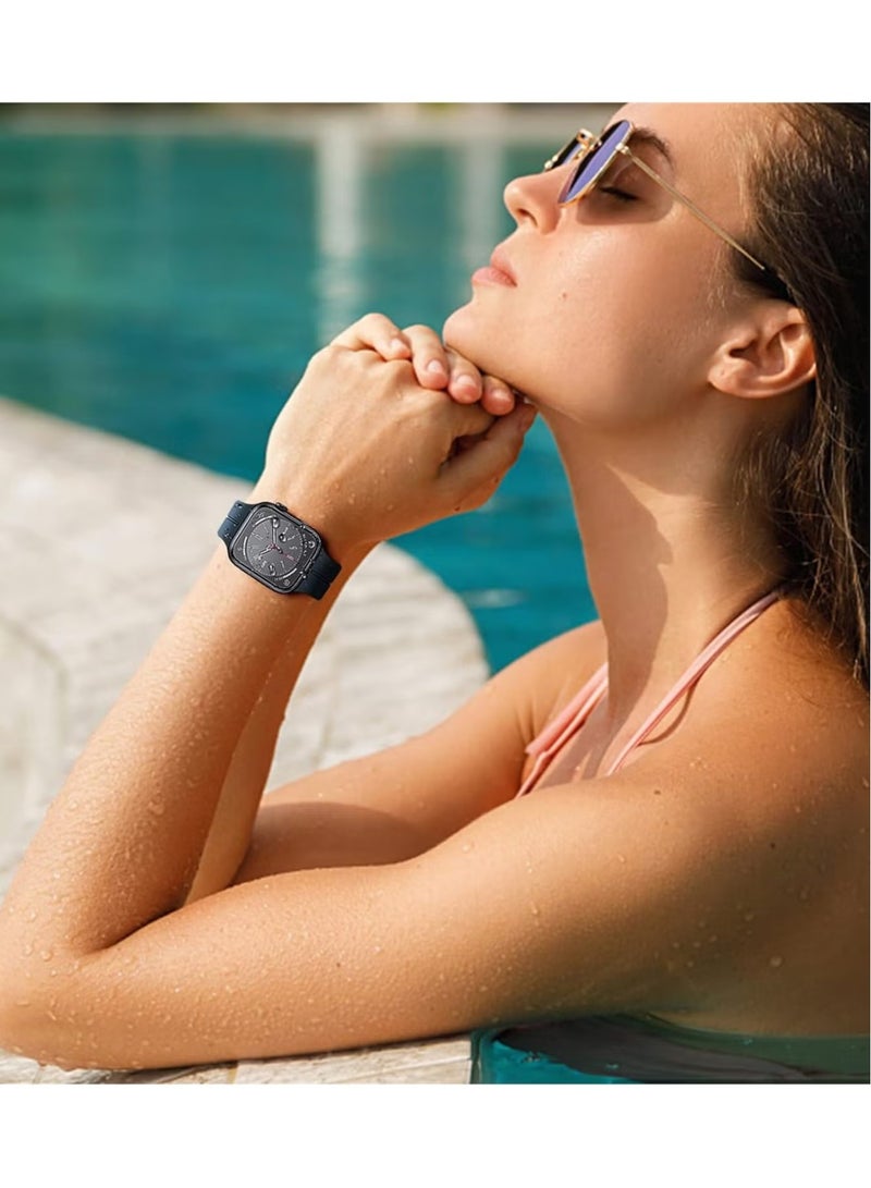 Magnetic Braided Strap Band for Apple Watch Band 42mm 44mm 45mm 46mm 49mm Women Men, Upgraded Connector -Elastic Nylon Breathable Sport Straps for Apple watch Series 10 9 8 7 6 5 4 3 2 SE - Image 5