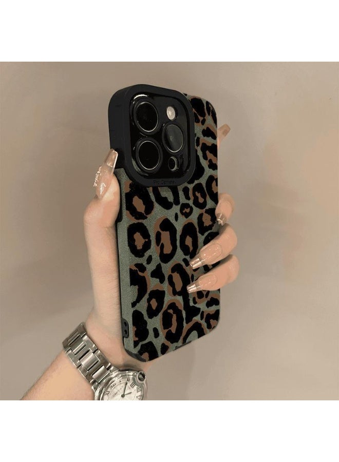 NIBEMINENT Puppy Fur Protective TPU Case Cover For iPhone 16, Green